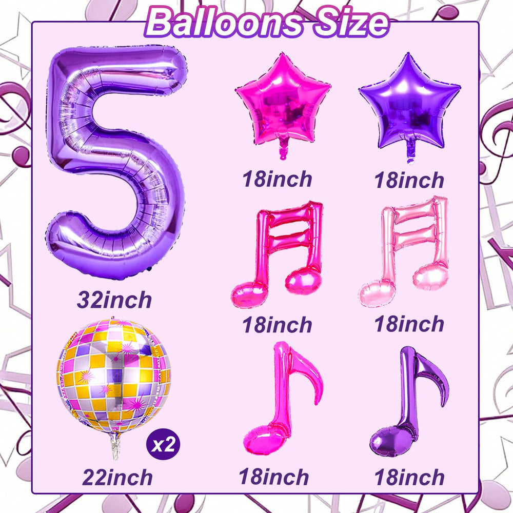 Siznkore Kpop birthday set: purple star balloon adds vibrant flair