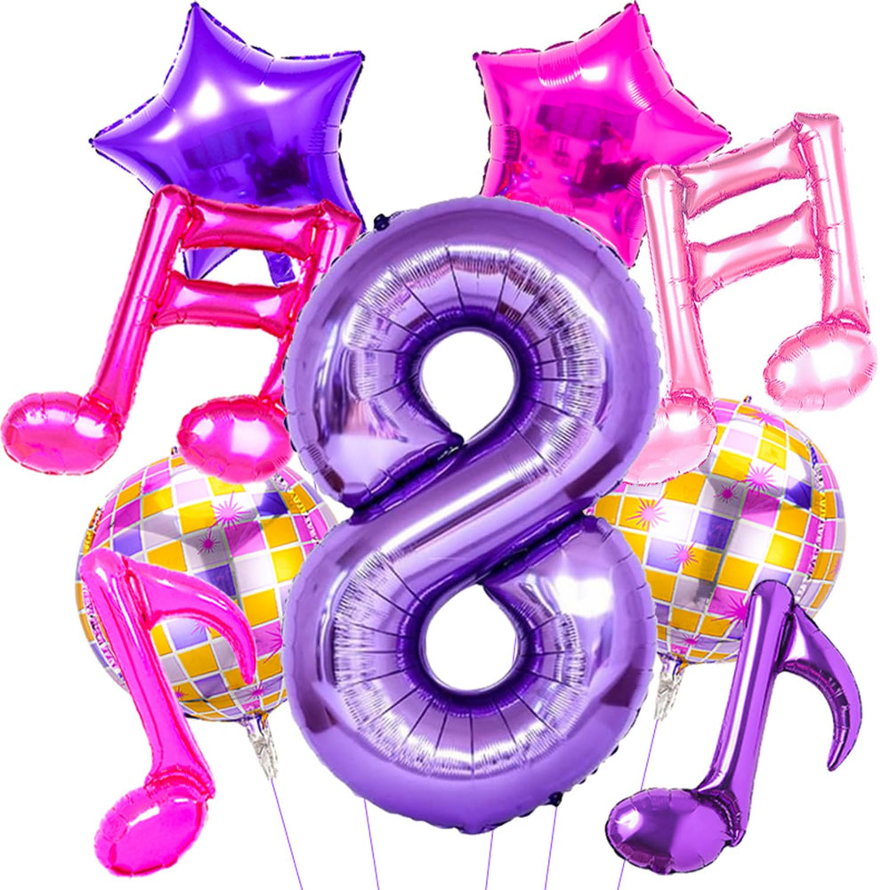 Siznkore purple 32in number 8 balloon for bold K-pop party flair