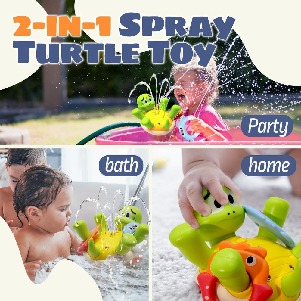 Sizobi turtle bath toy-safe-abs-plastic with smooth edges for gentle play.