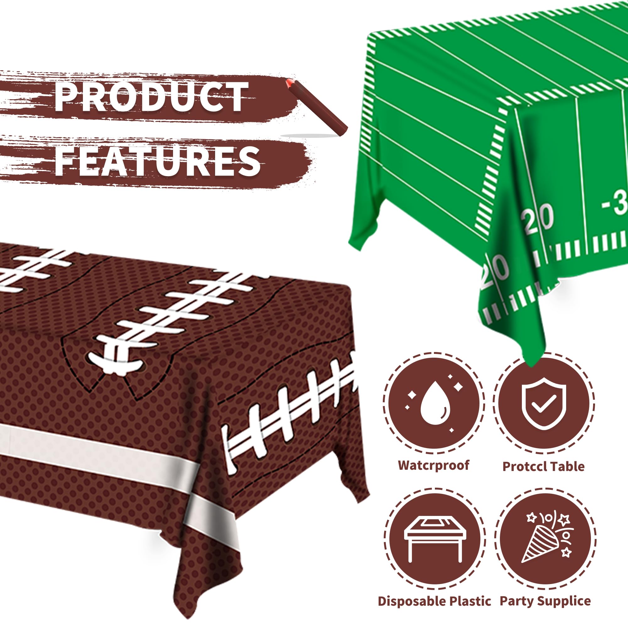 SJJPDYY football party decor backdrop elevates tailgating ambiance.