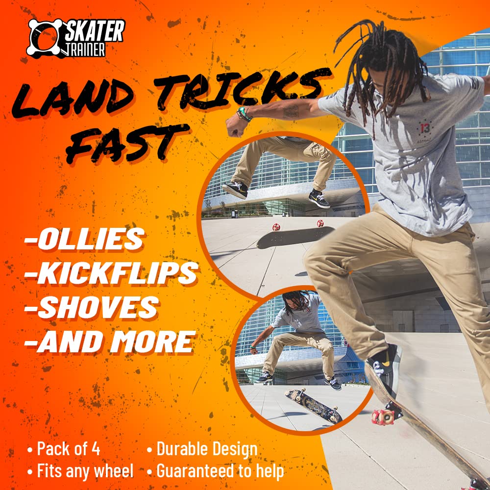 Skater Trainers used for kickflip drill on pavement