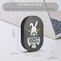 SKEDC Desperate Rabbit Slider with 'DON'T TOUCH' patch detail, playful conversation starter.