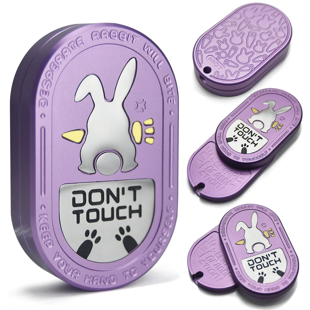 SKEDC Desperate Rabbit slider purple front view, compact for discreet daily use.