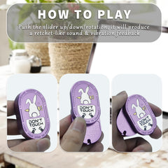 SKEDC Desperate Rabbit slider purple mechanism closeup, tactile clicks for stress relief.
