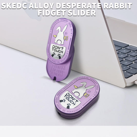SKEDC Desperate Rabbit slider purple side view, pocket-friendly for on-the-go focus.