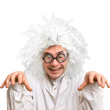 Skeleteen Beetlejuice style wig with dramatic white curls for parties.