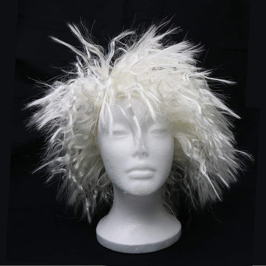 Skeleteen Doc Brown inspired wig with white hair for Back to the Future costumes.