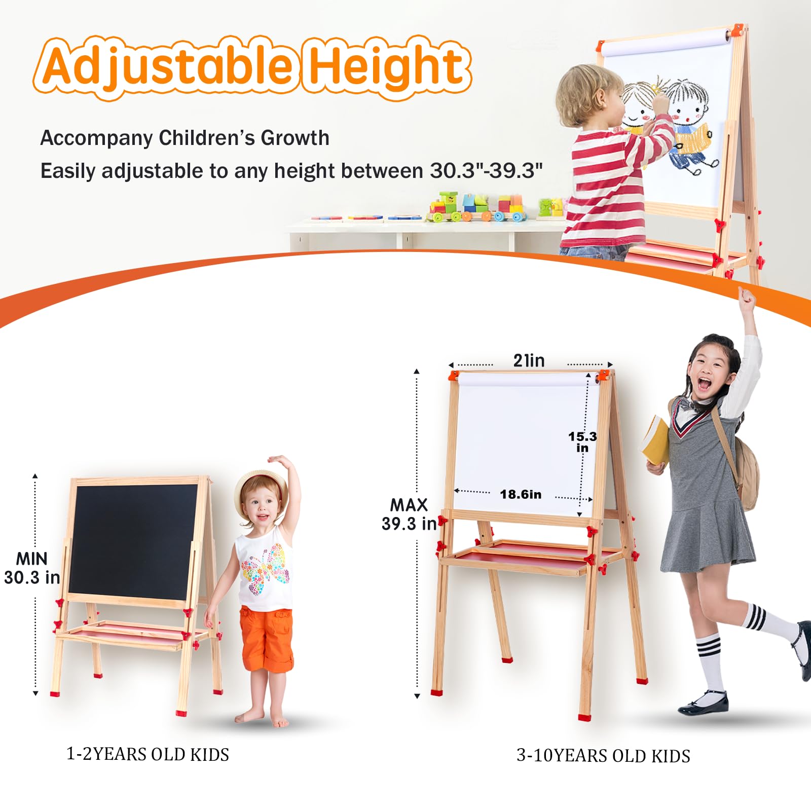 SketchNest dual-sided easel features magnetic whiteboard and chalkboard for collaborative art.