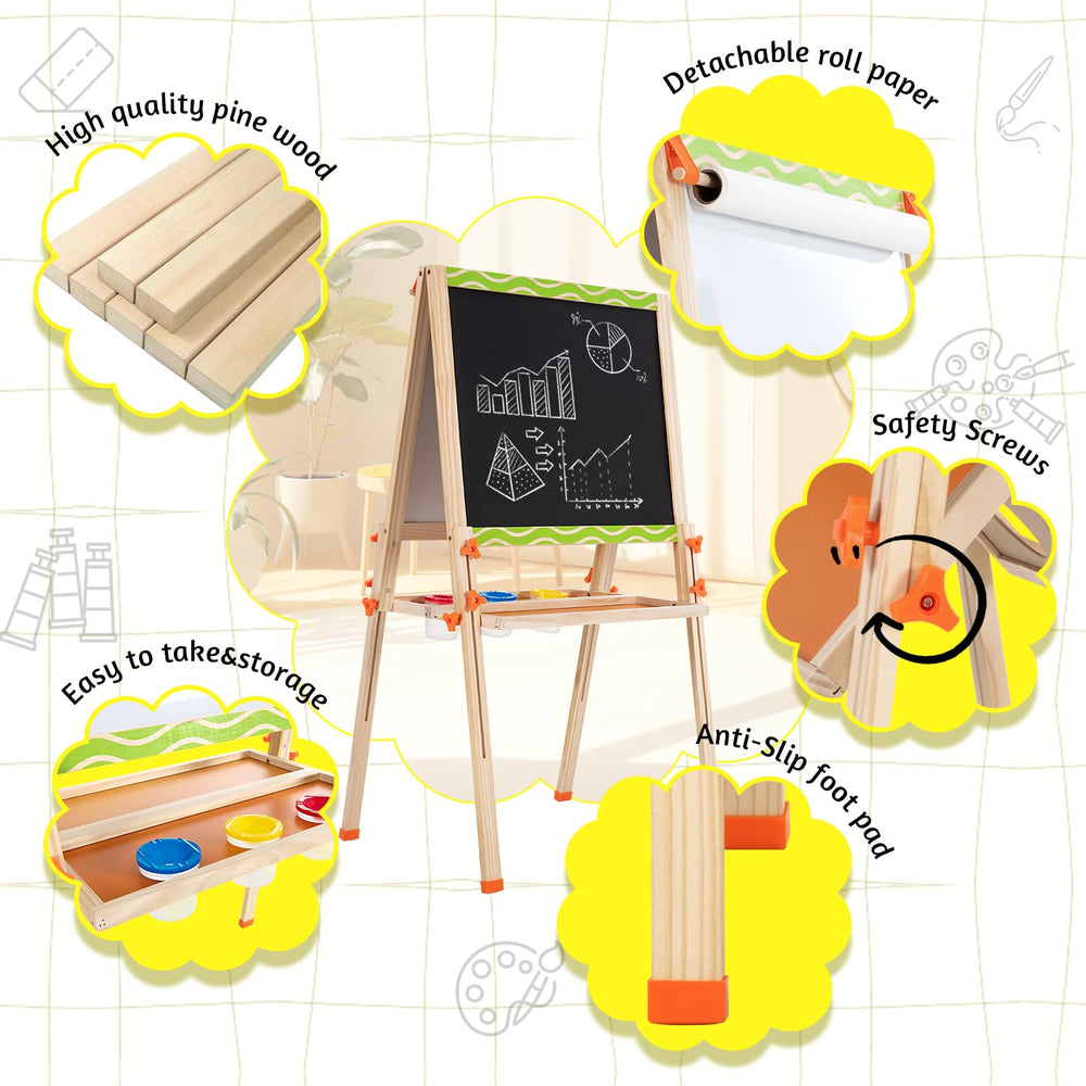 SketchNest storage tray keeps markers, chalk, and erasers organized.