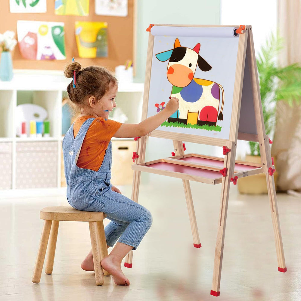 SketchNest kid-friendly easel supports two children for shared art time.