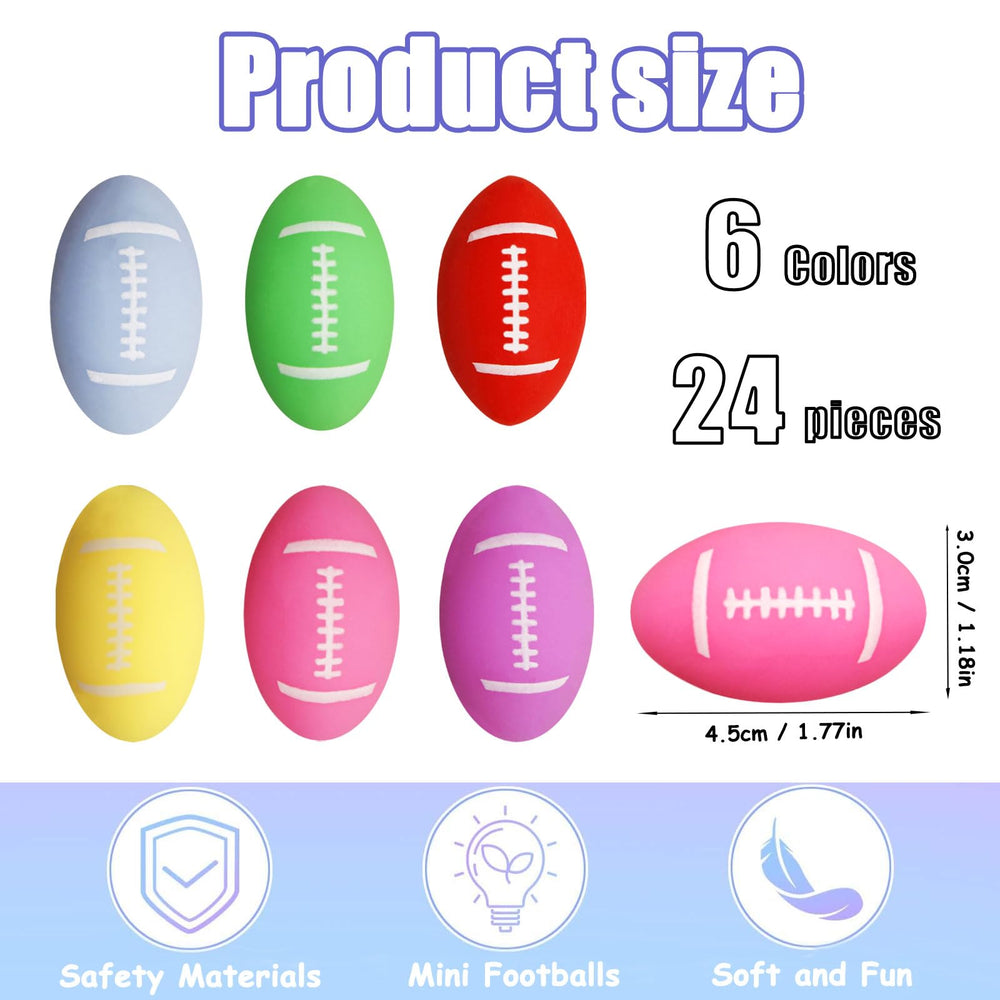 Sketsia mini football squishy in hand demonstrates portable stress relief