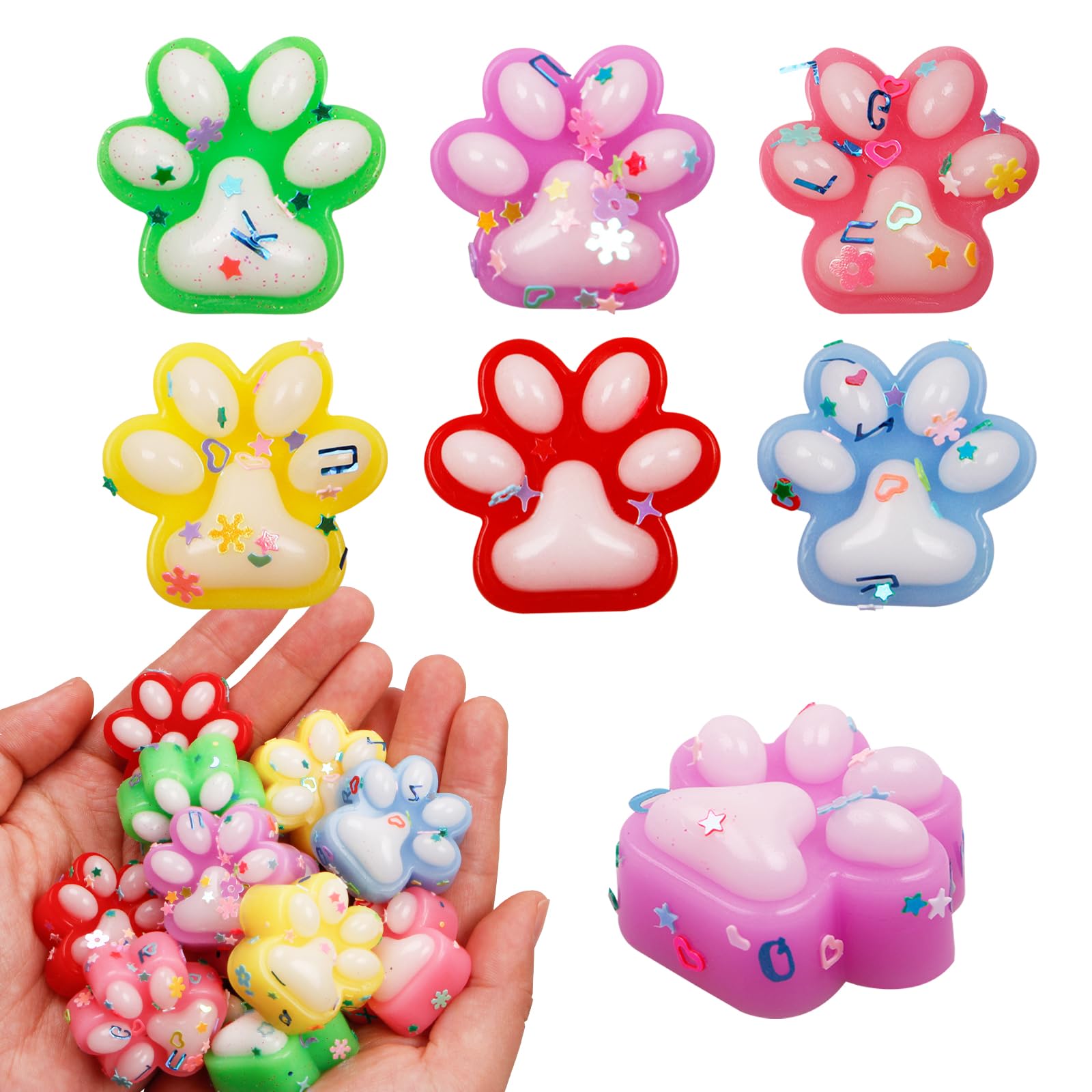 Stretchy bouncy Sketsia cat paw toy for tactile play and stress relief