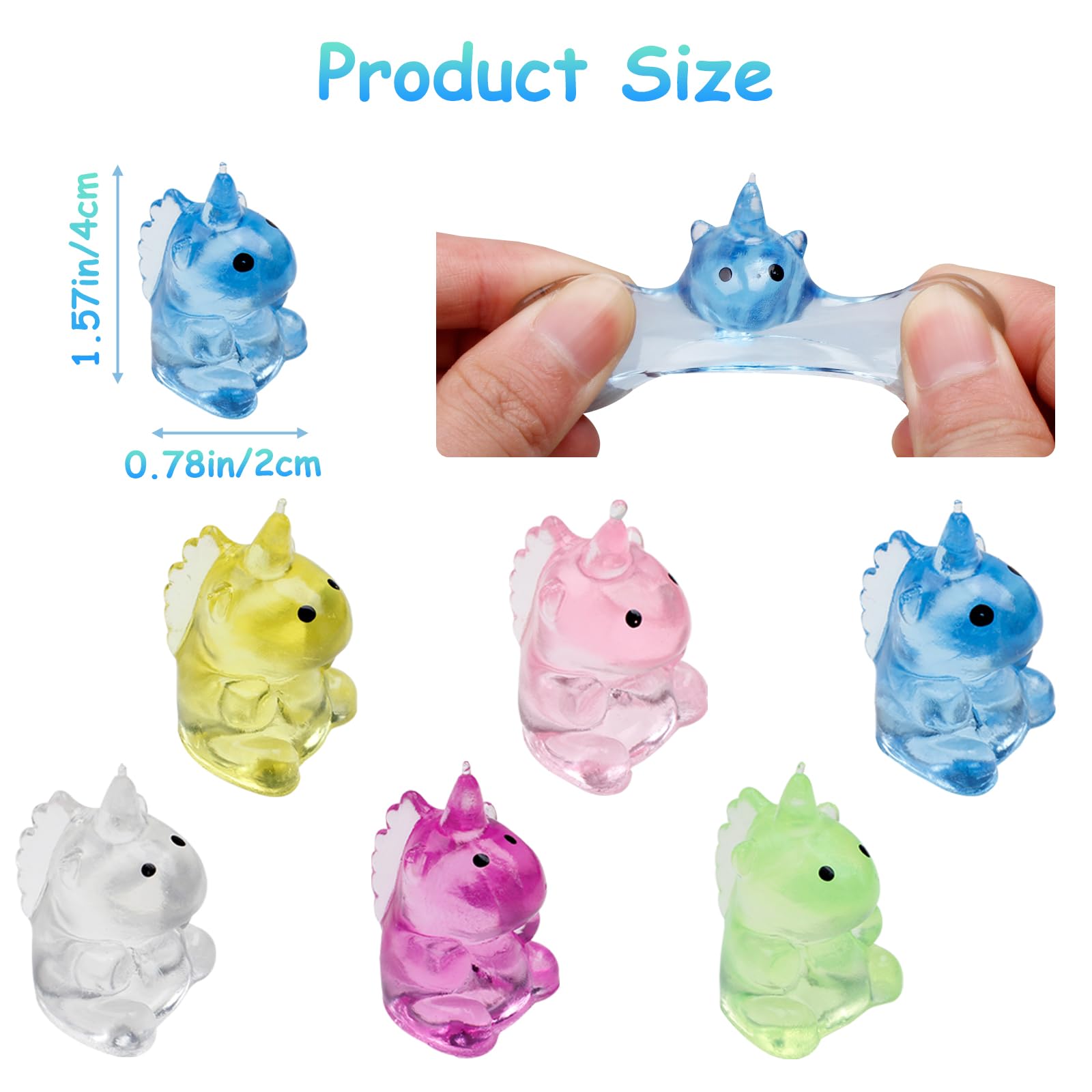 Sketsia unicorn squishy collection with multicolor toys for sensory play.