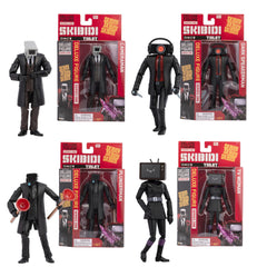 Skibidi Toilet Deluxe 6-inch figure four-pack ready for display