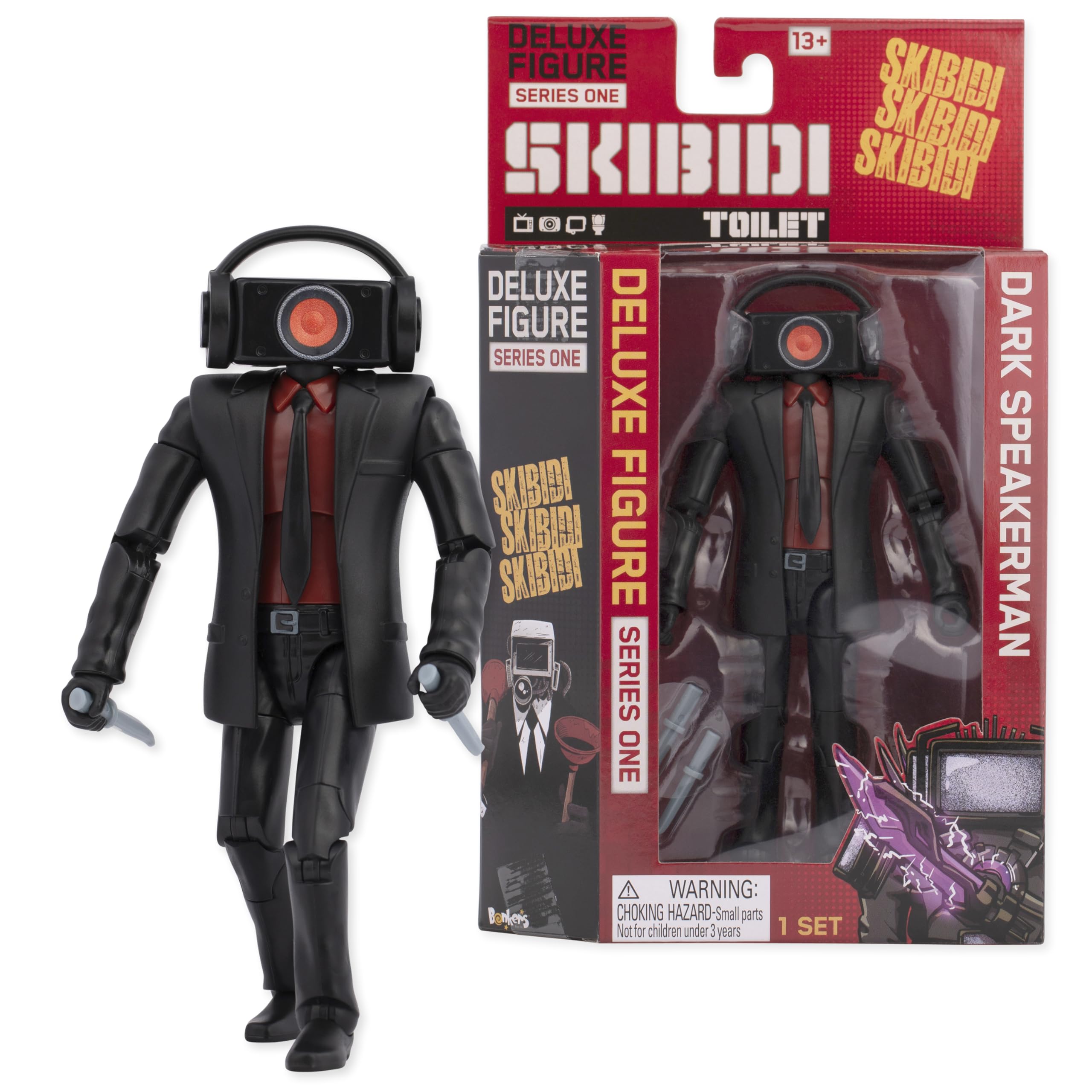 Skibidi Toilet Deluxe 6-inch figure in action pose for dynamic photos