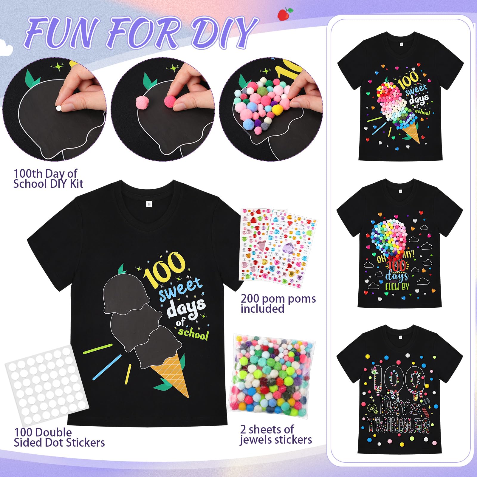 Skicuff glue points sheet with 100 points for decorations