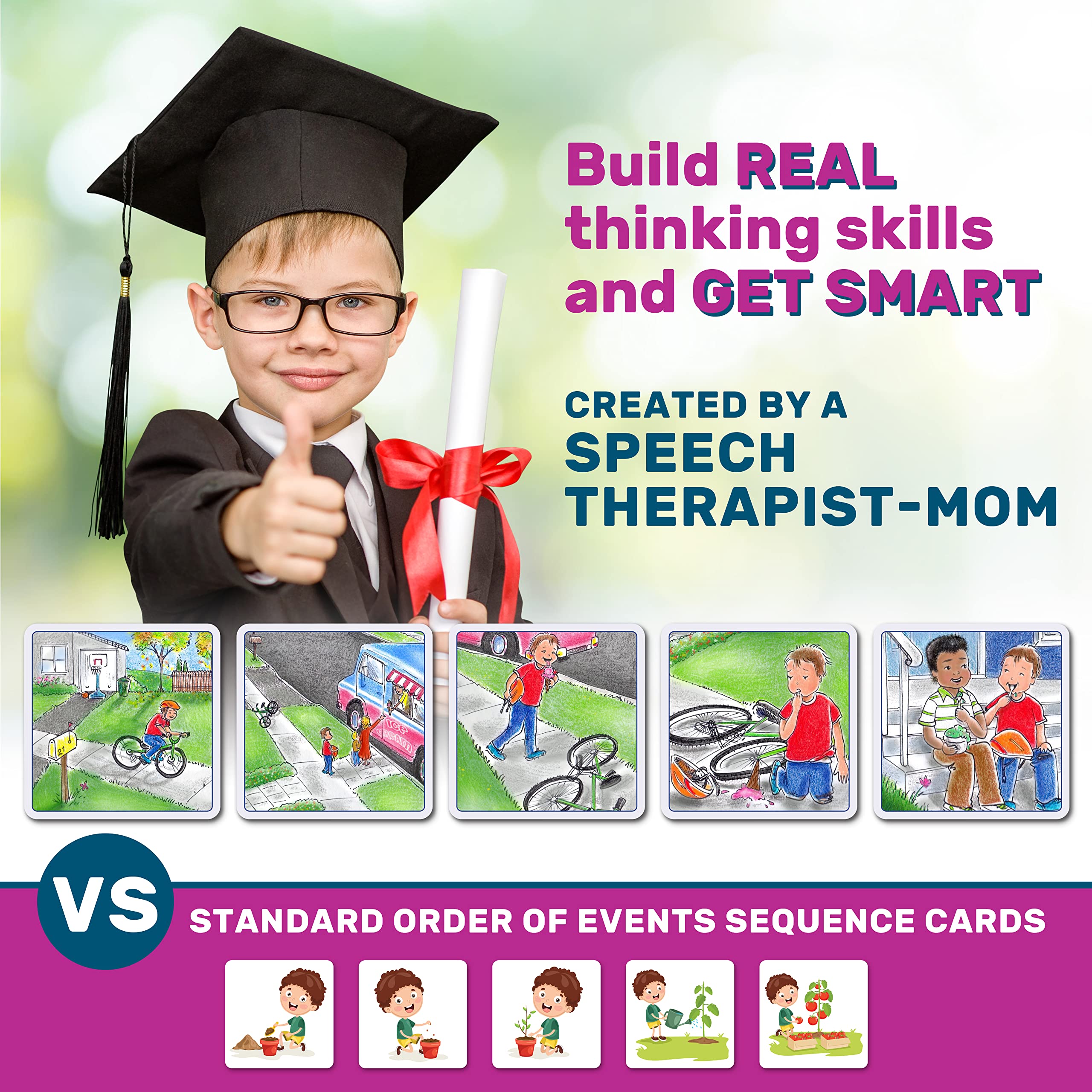 SkillEase picture cards provide engaging visuals to support stories and understanding.