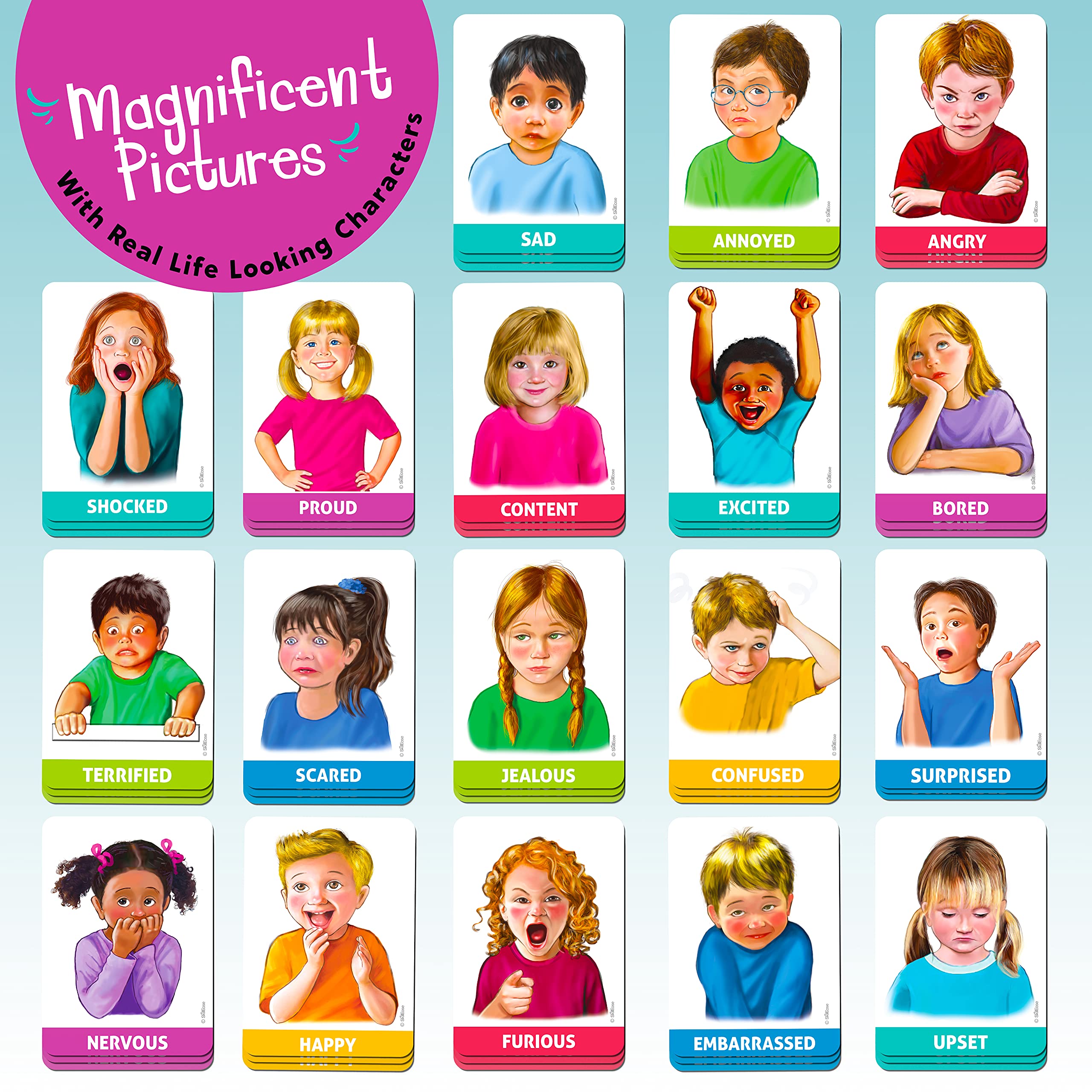 SkillEase Happy or Not feelings cards for emotion labeling and discussion