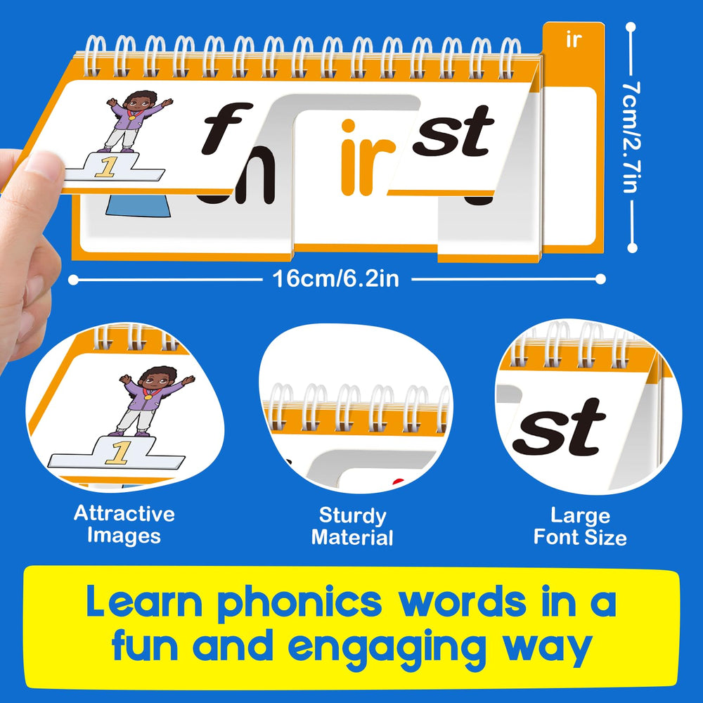 SkilLify Read and Rhyme Flip Books spread showing engaging phonics patterns for word recognition.