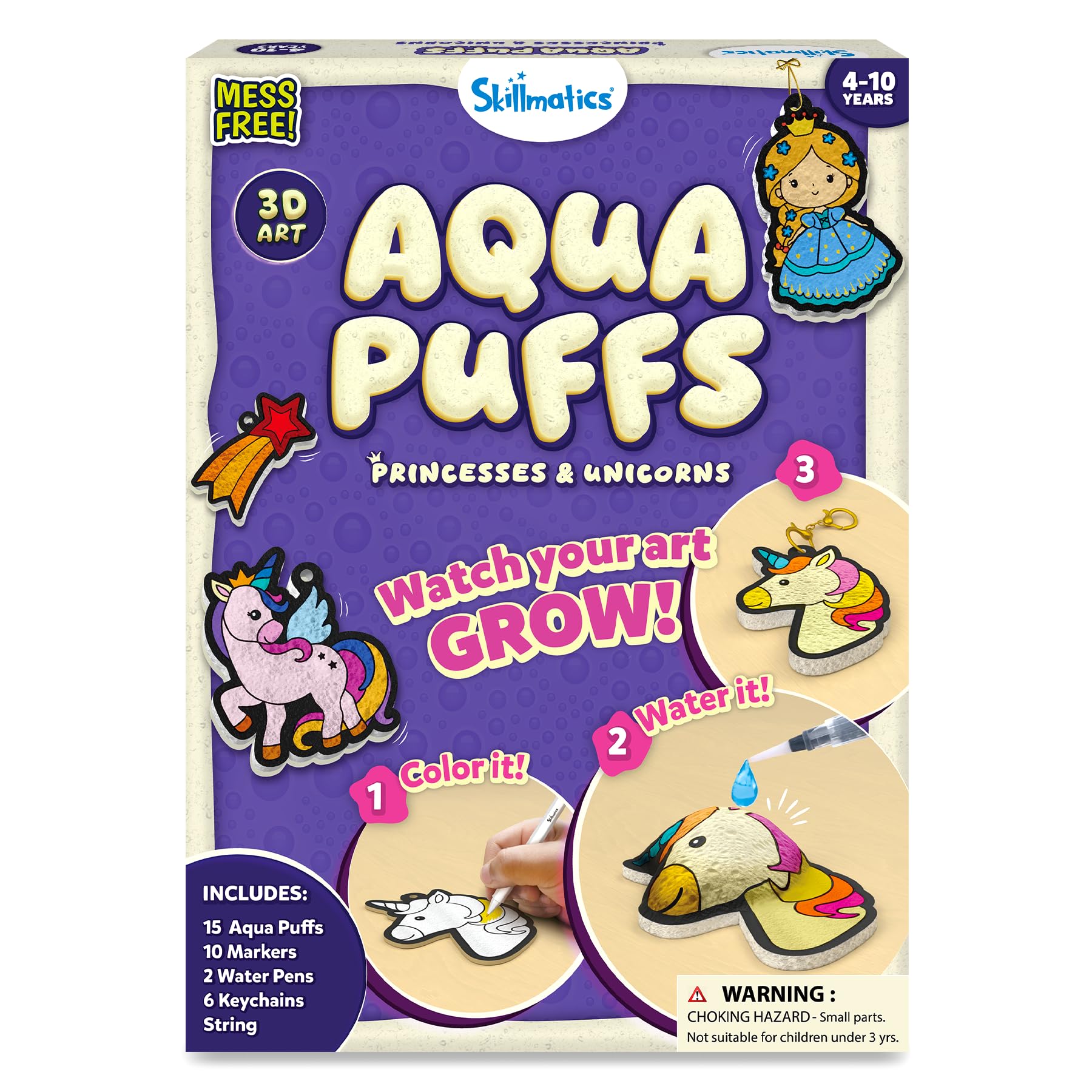 Skillmatics Aqua Puffs unicorn puff ready for colorful magic and display.