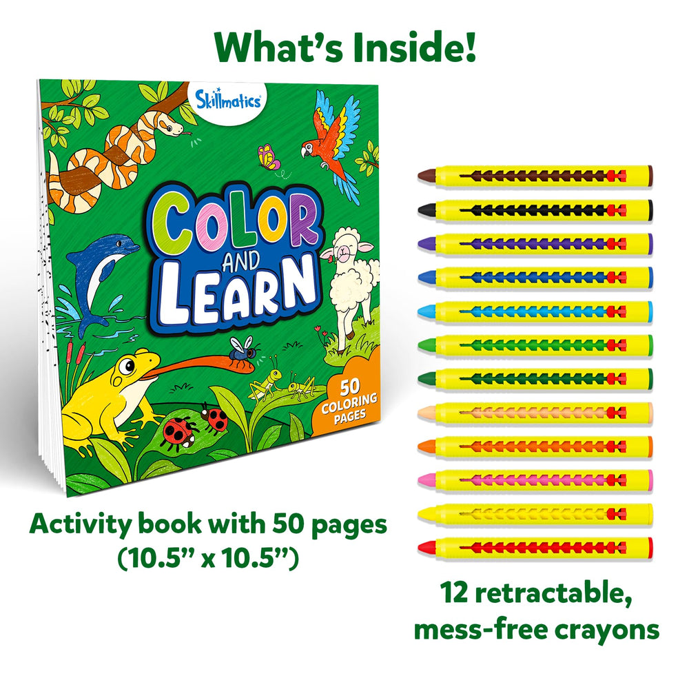 Skillmatics Color and Learn animal illustrations invite early exploration and discovery.