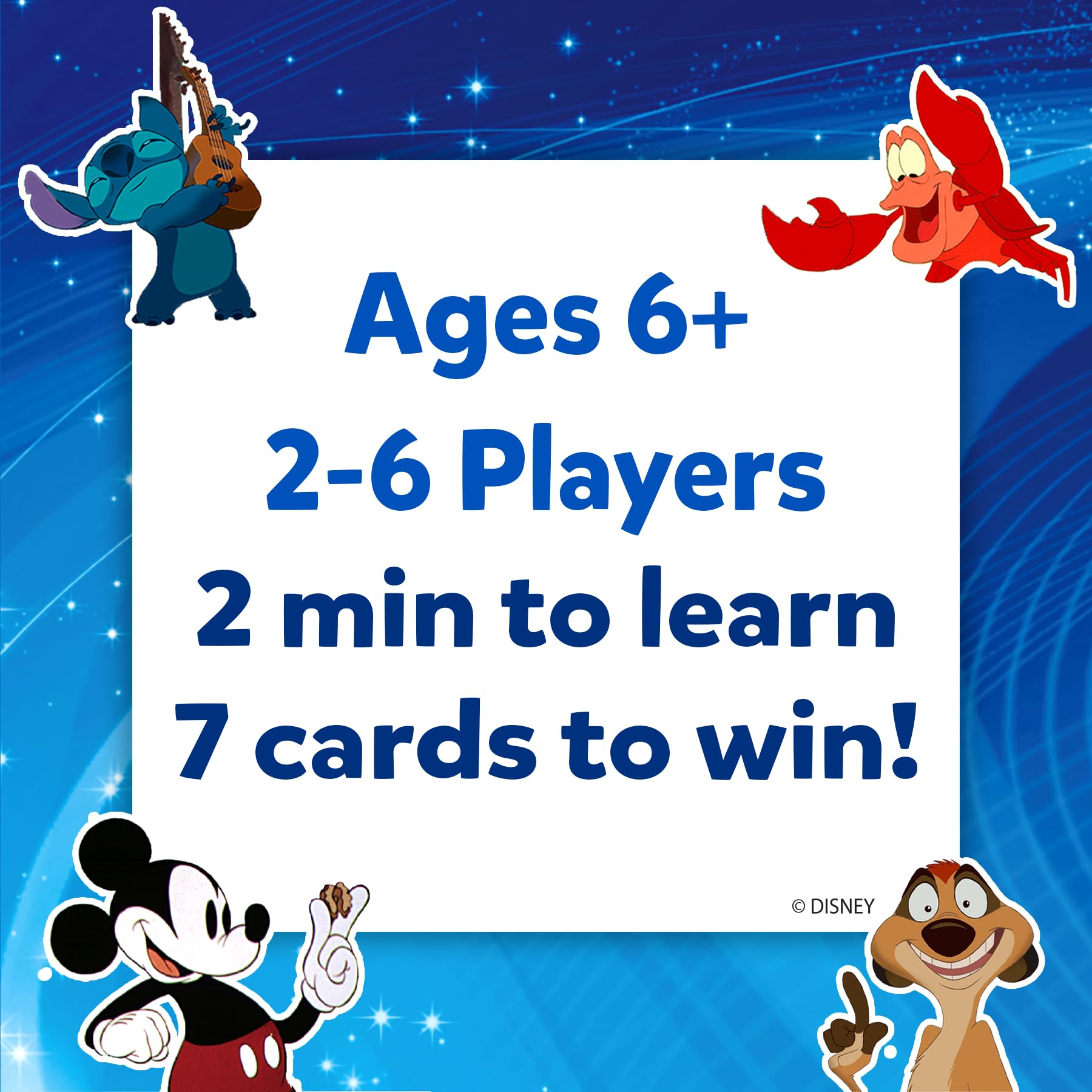 Skillmatics Guess in 10 Disney suitable for ages 6 and up.