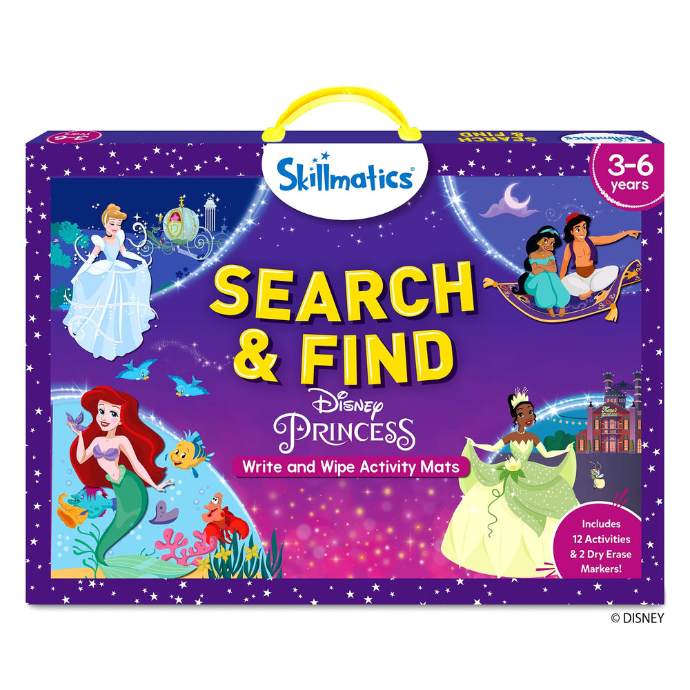 Skillmatics Disney Princess mats front view engaging preschoolers in screen-free discovery