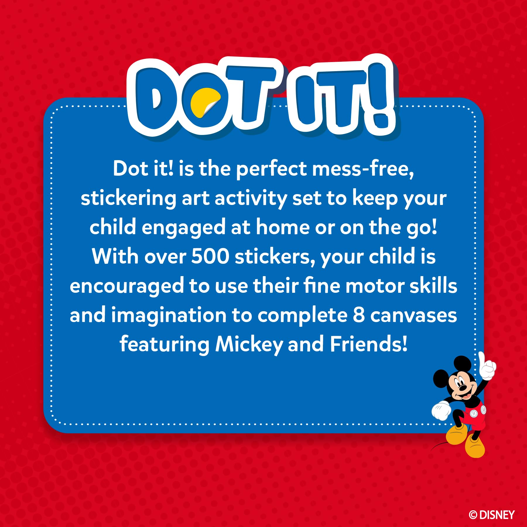 No glue needed with Skillmatics Dot It Sticker Art for a mess-free craft experience