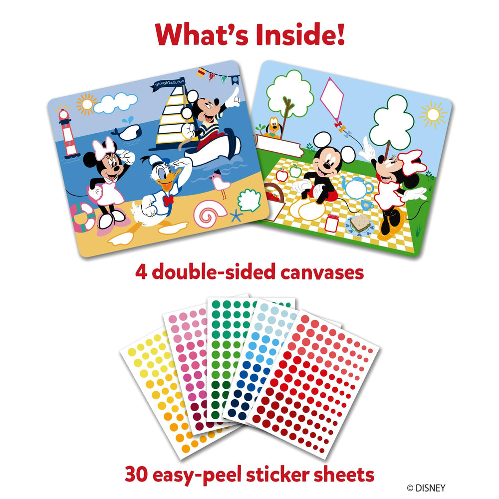 Sticker sheets from Skillmatics Dot It Sticker Art with vibrant colors for imaginative scenes