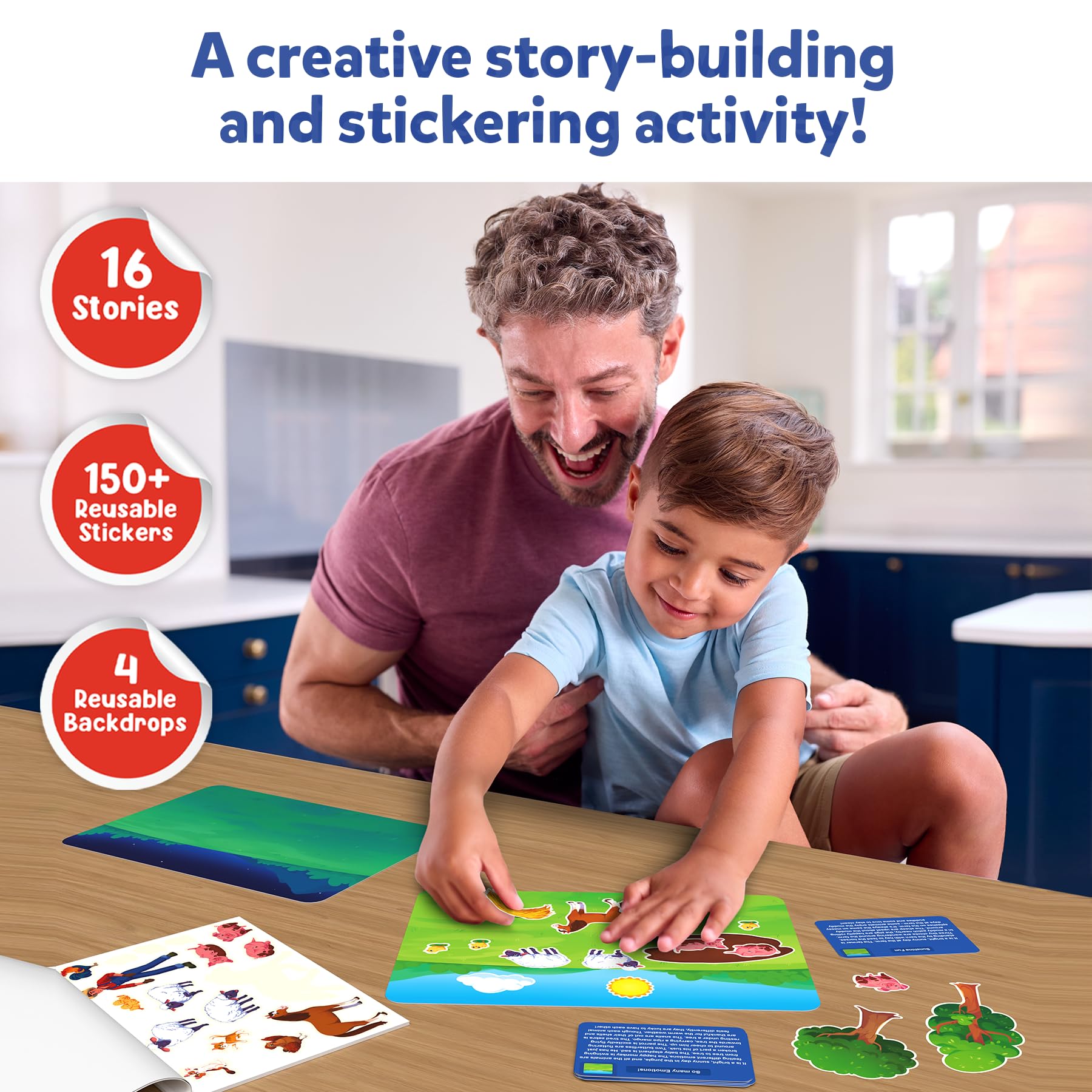 Skillmatics Double-sided Boards provide endless backdrops for creative play and scene-building.