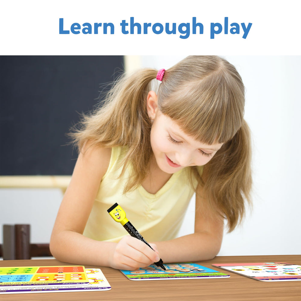 Kids playing Skillmatics educational game boosts focus and collaboration.