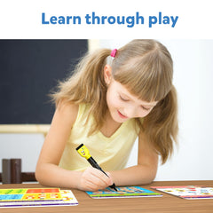 Kids playing Skillmatics educational game boosts focus and collaboration.