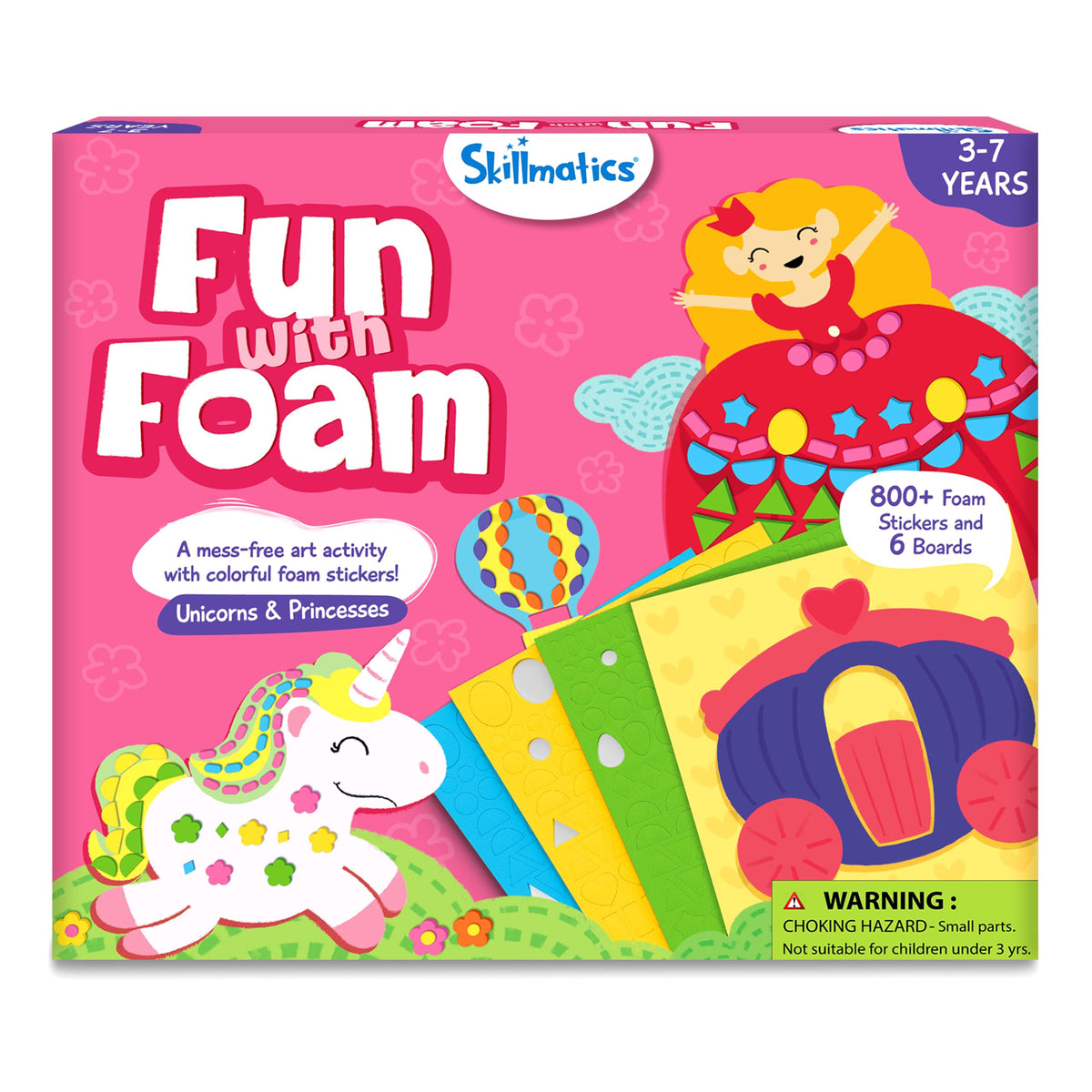 Skillmatics unicorns picture board with foam stickers for creative, mess-free fun.