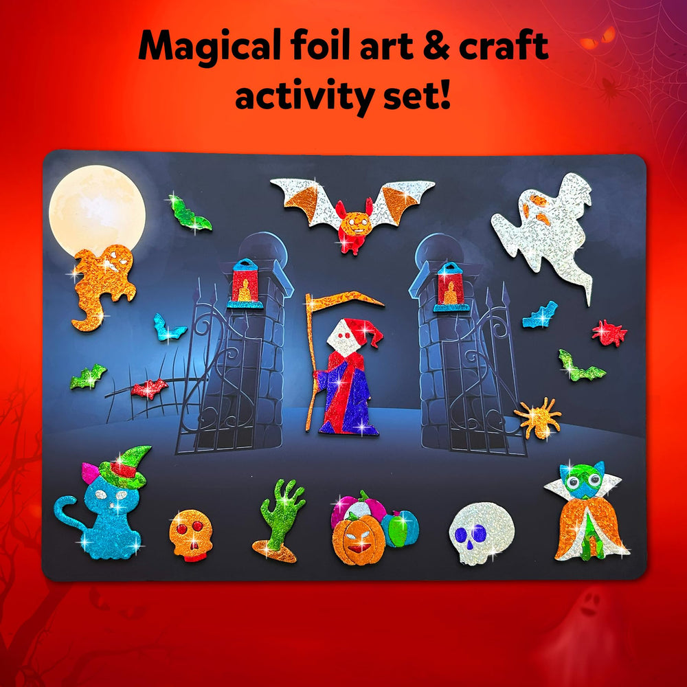 Skillmatics colorful foam stickers ready to decorate spooky scenes
