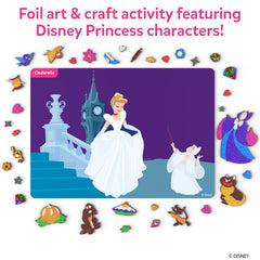 Skillmatics Foil Fun Disney Princess googly eyes enhance character details during crafting.