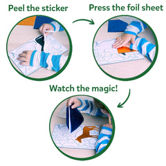 Skillmatics Foil Fun foam stickers: easy to place, boosts creative expression and color exploration.
