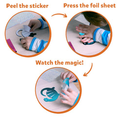 Skillmatics Foil Fun googly eyes bring characters to life.