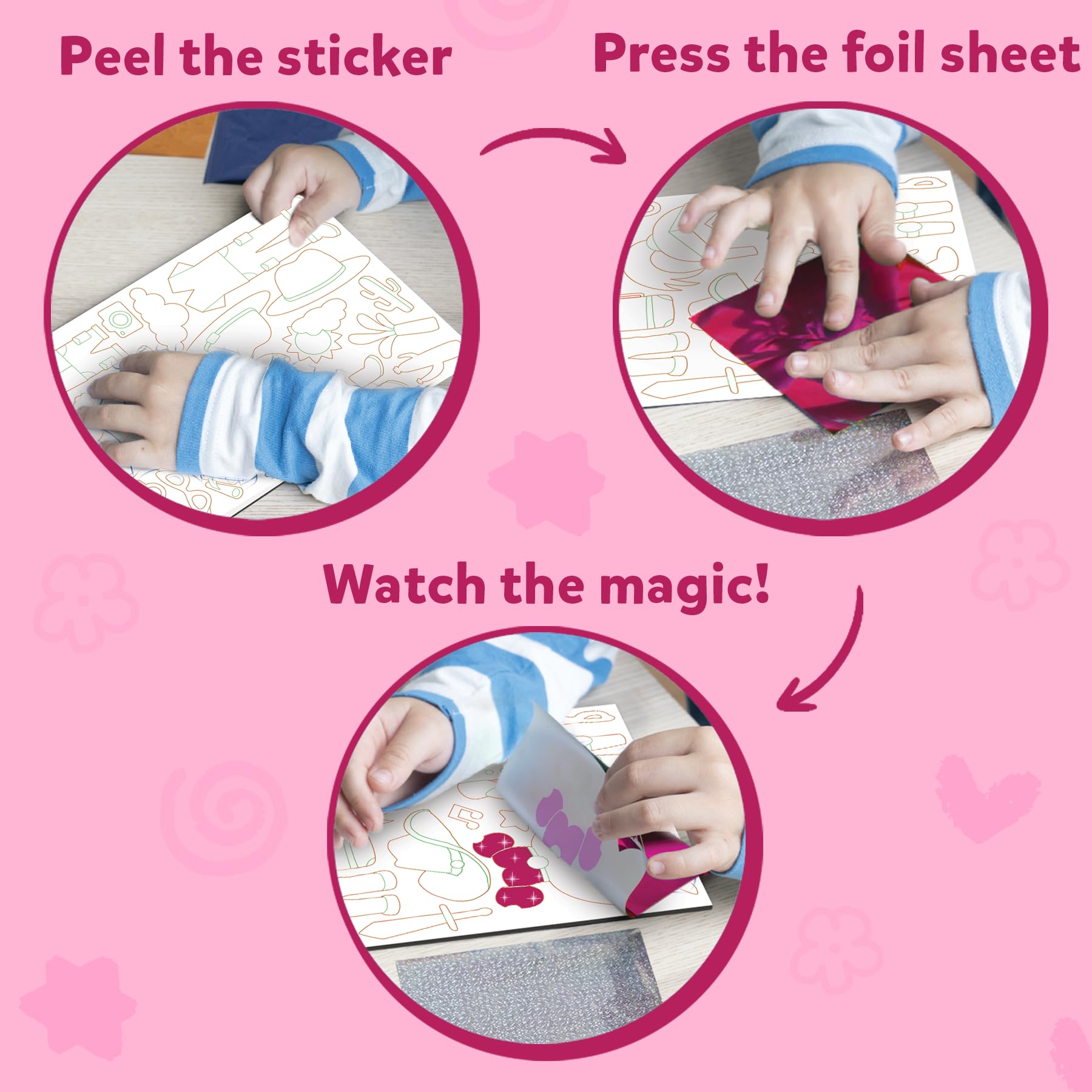 Skillmatics Foil Fun instruction manual guides kids through projects