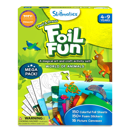 Skillmatics Foil Fun lion canvas for imaginative foil art and play