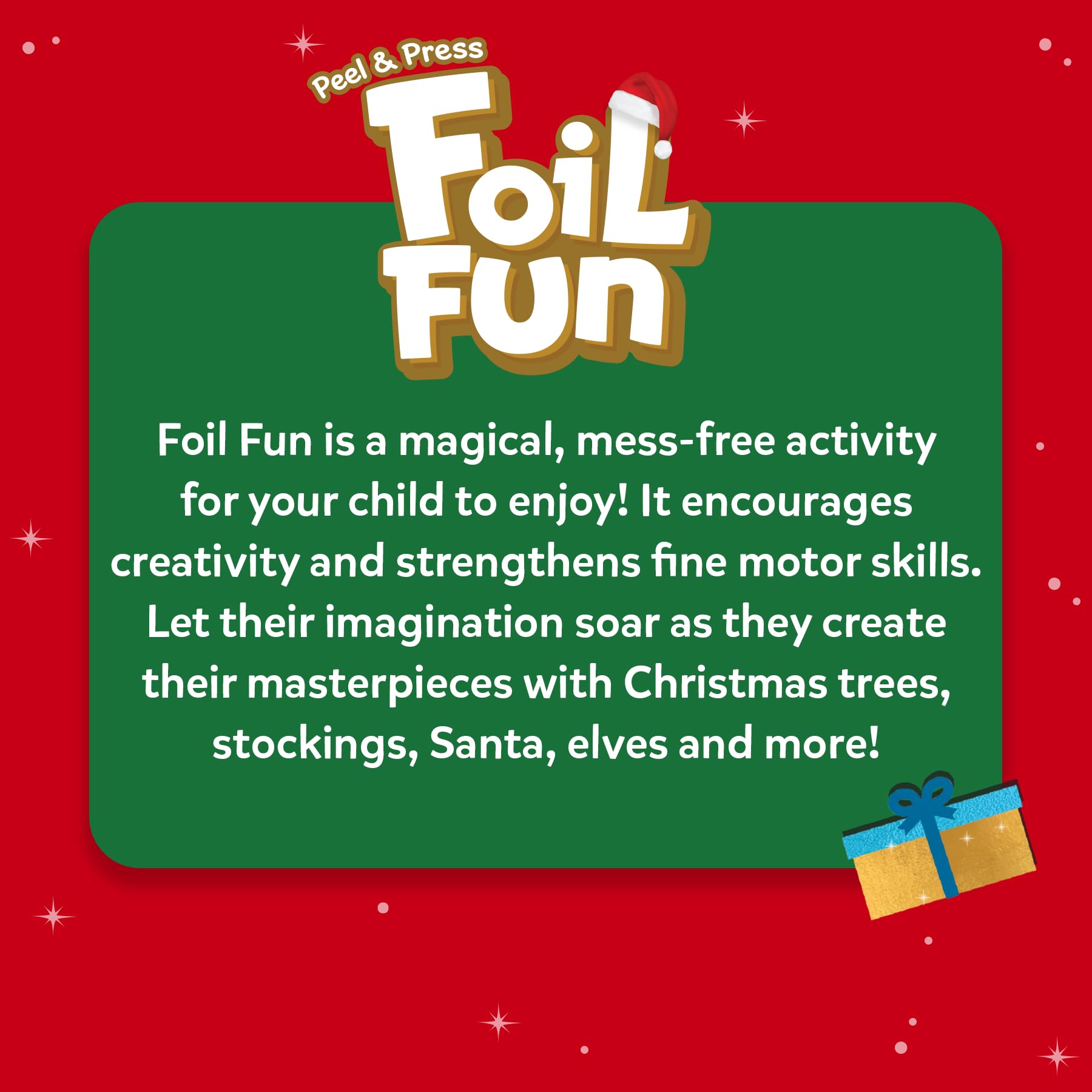 Skillmatics Foil Fun no-mess design keeps play tidy.