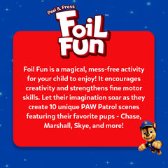Skillmatics Foil Fun PAW Patrol packaging and accessories simplify group activities