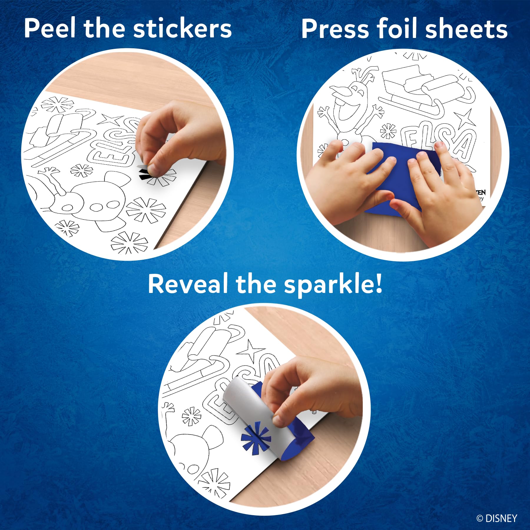 Skillmatics Foil Fun picture canvases provide ready-made layouts for quick creativity.