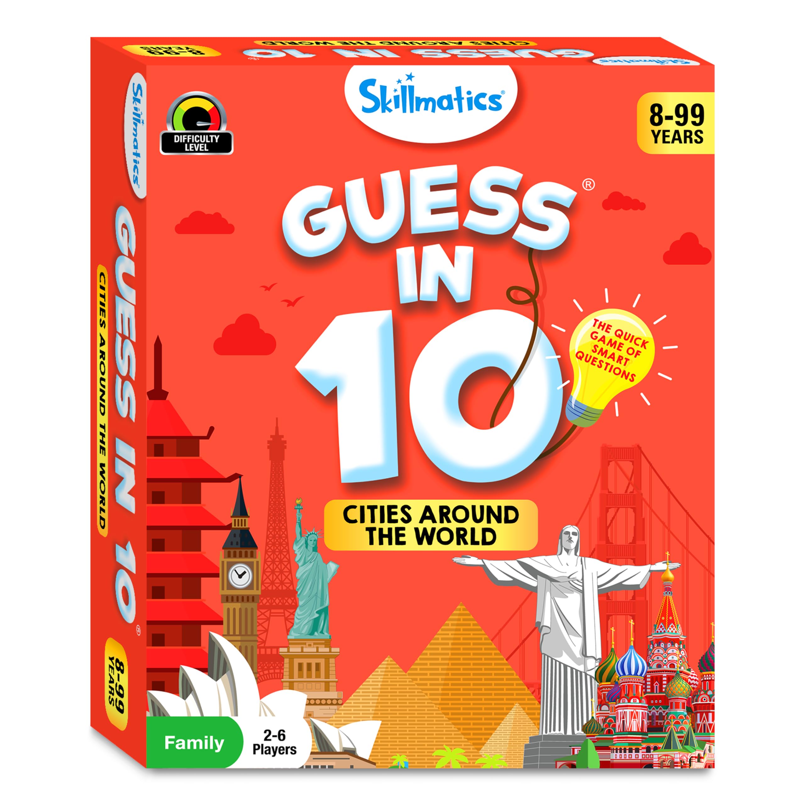 Skillmatics Guess in 10 Cities educational travel game: geography and history themes