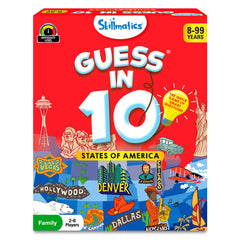 Skillmatics Guess in 10 States game cards for quick geography practice at home.