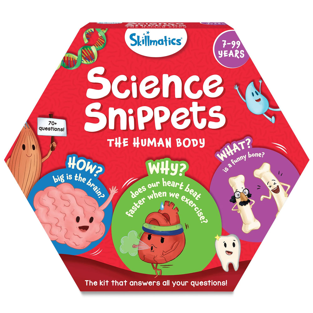Skillmatics human body card set for interactive anatomy exploration during study sessions.