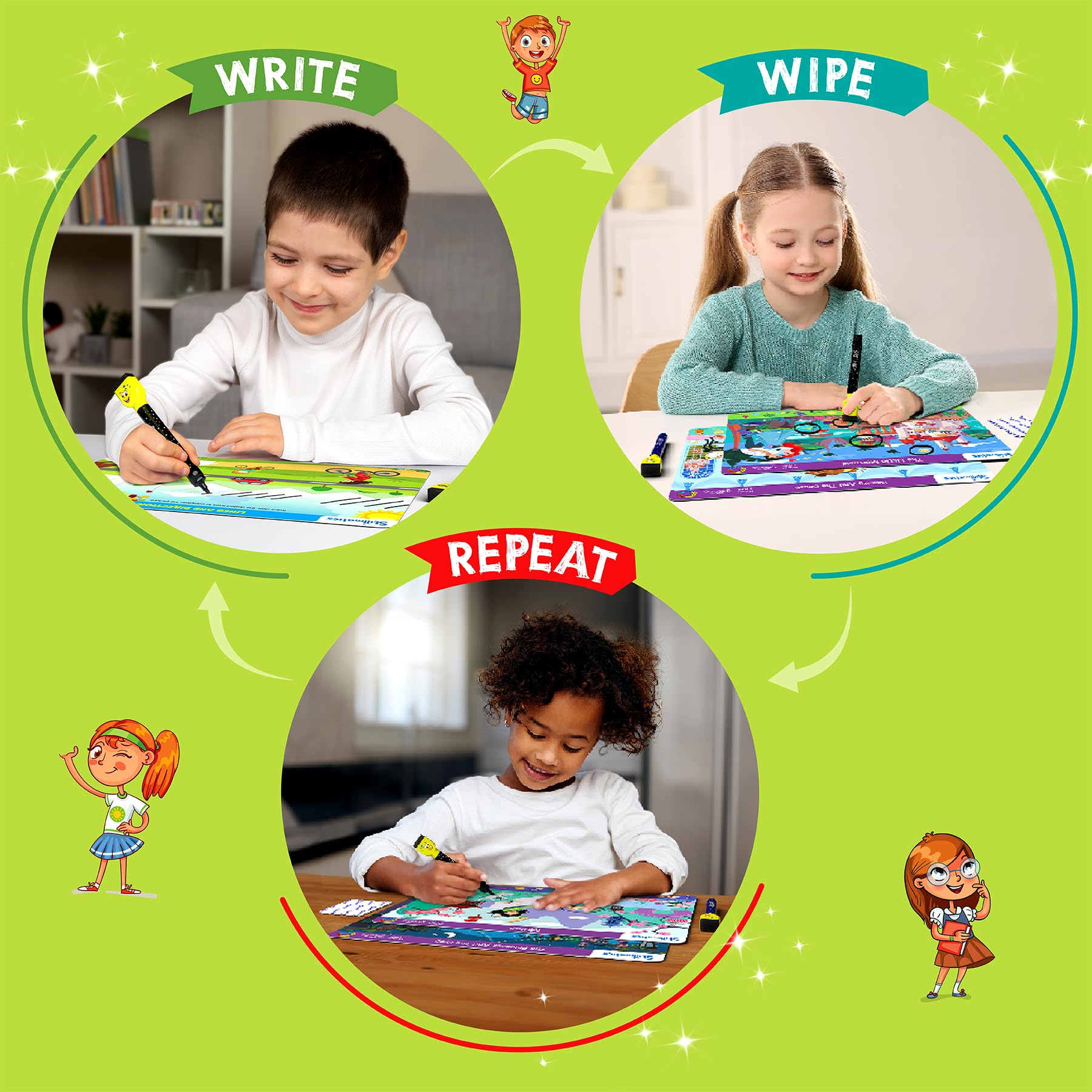 Skillmatics I Can Write learning outcomes spanning letters and numbers