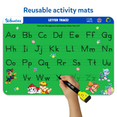 Skillmatics PAW Patrol duster cloth for quick erasing between rounds.