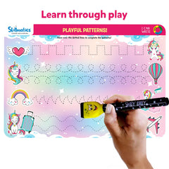 Skillmatics I Can Write Unicorns achievement certificate to celebrate progress.