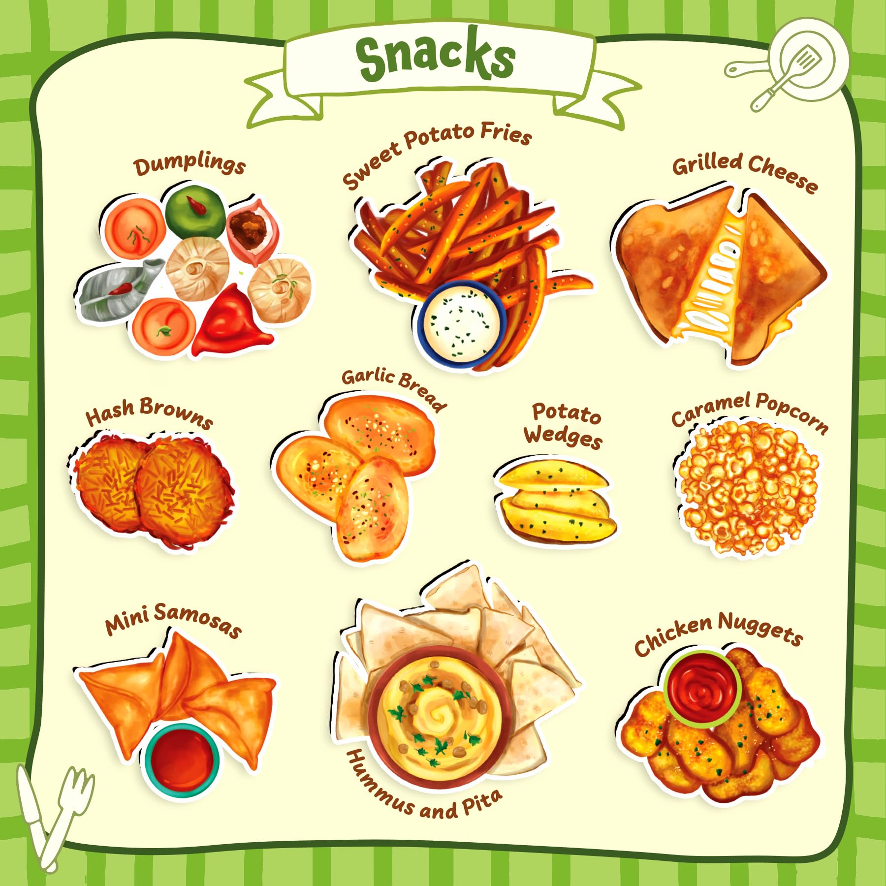 Skillmatics imaginative cooking play session with varied pretend dishes