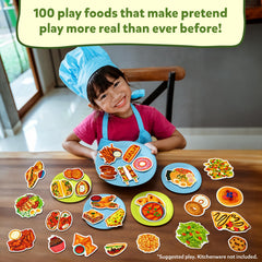 Skillmatics menu card included with colorful pretend foods for organized play